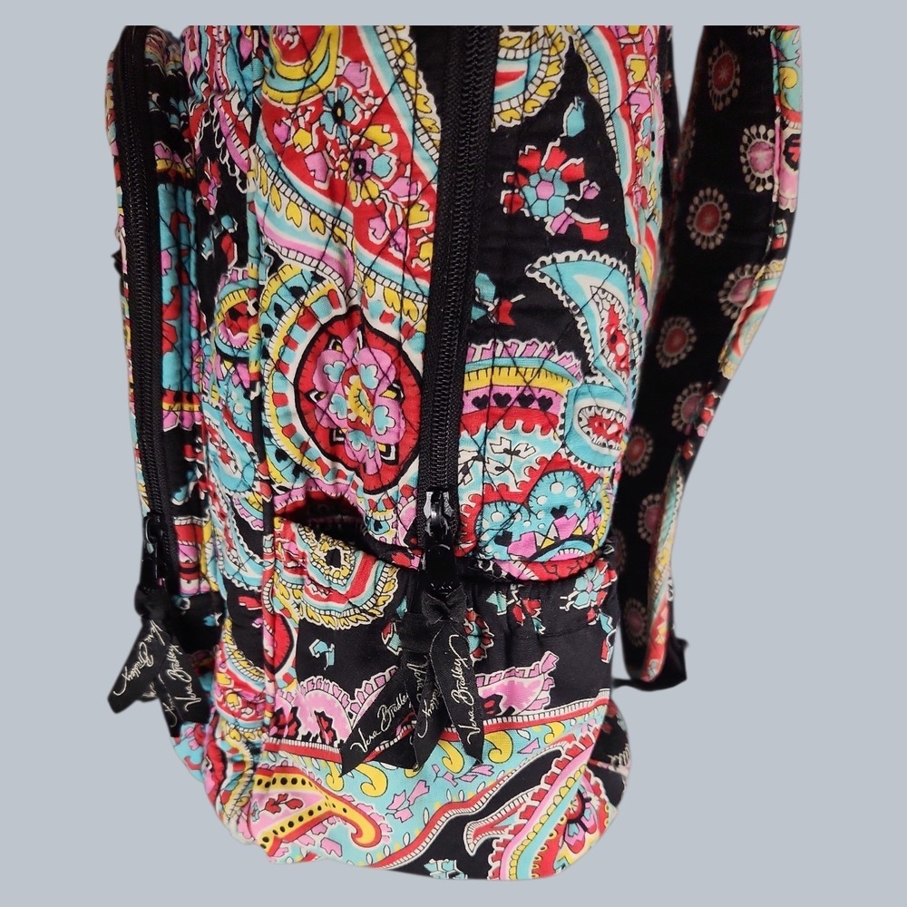 Vera Bradley Campus Backpack Quilted Parisian Paisley School Work Backpack - Picture 3 of 8